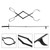 2PCS Hearth Tool Fireplace Set Fire Tools Set Campfire Tongs Fire hook Black