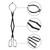 2PCS Hearth Tool Fireplace Set Fire Tools Set Campfire Tongs Fire hook Black