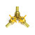 3/8" Hose Barb Ball Valve Y Shaped 3 Way Connector Barb Brass Fitting OD 11mm