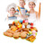 Western Kitchen Toys Simulated Food Toys Burger Pizza Children Pretend Toy Set