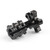 Universal 8mm Anodized Billet Aluminum Clutch Cable Adjuster Set, Black