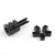 Universal 8mm Anodized Billet Aluminum Clutch Cable Adjuster Set, Black