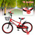 18 inch Kids' Bike Child Mini Bicycle For 5-8 Years Old Boys and Girls bike Kiddies bicycle with basket pedal RED