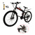 26" wheels 27 speed double disc brake folding mountain bike MTB for adults Black