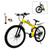 26" wheels 27 speed double disc brake folding mountain bike MTB for adults Yellow