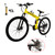 26" wheels 27 speed double disc brake folding mountain bike MTB for adults Yellow