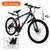 24" Spoke Wheel 24 Speed Mountain Bicycle Adult Bike MTB w/ fender Blue+Orange