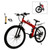 26 inch 27 speed double disc brake folding mountain bike MTB bicycle For adults With Cup holder Fender Red