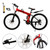 26 inch 27 speed double disc brake folding mountain bike MTB bicycle For adults With Cup holder Fender Red