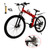 26 inch 27 speed double disc brake folding mountain bike MTB bicycle For adults With Cup holder Fender Red