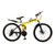 26 inch 27 speed double disc brake folding mountain bike MTB bicycle For adults With Cup holder Fender Yellow