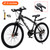27.5 inch 27 speed double disc brake Suspension Fork mountain bike MTB Powder coated bicycle For adult With Cup holder Fender Black