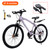 27.5 inch 27 speed double disc brake Suspension Fork mountain bike MTB Powder coated bicycle For adult With Cup holder Fender Purple