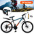 24 inch 24 Speed Mountain Bicycle Spoke Wheel Adult Explorer Bike MTB With Fender Cup holder Blue/Orange