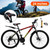 24 inch 24 Speed Mountain Bicycle Spoke Wheel Adult Explorer Bike MTB With Fender Cup holder Red/Yellow