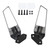 2019-2021 Kawasaki Ninja 125 CNC Aluminum Adjustable Swivel Winglet Mirror White Generic