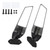 2018-2024 Kawasaki Ninja 400 CNC Aluminum Adjustable Swivel Winglet Mirror White Generic