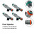2007-2011 SAAB 9-3 2.0L Turbo VOLVO S80 & XC90 4PCS Fuel Injector 55559397 Gray Generic