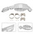 2021-2023 HONDA CRF 250 300 Steel Exhaust Muffler Pipe Bracket Decorative Cover Silver Generic