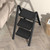 Stepladder, 3 Tiers,  Foldable, Aluminum, Wide, Lightweight, Compact, Ladder, Load Capacity 330.7 lbs (150 kg), Includes Tray, Car Wash, Indoor, Moving, Large Cleaning Black