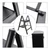 Stepladder, 2 Tiers,  Foldable, Aluminum, Wide, Lightweight, Compact, Ladder, Load Capacity 330.7 lbs (150 kg), Includes Tray, Car Wash, Indoor, Moving, Large Cleaning Black