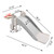 3In1 Kid Folding Slide With Climber,Basketball Hoop,Freestanding Slide Toy White