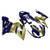 2002-2005 Triumph Daytona 600 650 Injection Fairing Kit Bodywork Plastic ABS Amotopart Fairing #126