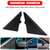 2012-2019 Fiat 500 2X Left+Right Side View Door Mirror Flag Cover Molding Trim Generic