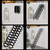 Wall Mounted Folding Ladder Black Loft Attic Stairs Pull down 12 Steps 27.6"*23.6" Generic 
