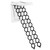 Upgraded 11 Steps 3m Loft Wall Folding Pulldown Attic Ceiling Ladder 39.4*27.6"