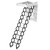 Upgraded 11 Steps 3m Loft Wall Folding Pulldown Attic Ceiling Ladder 39.4*27.6"