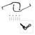 2024-2025 BMW R1300GS Hand Guard Wind Protector Bracket Holder Black Generic