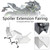 2021-2024 Kawasaki Z650 Spoiler Extension Fairing White Generic 2021-2024 Kawasaki Z650 Spoiler Extension Fairing White Generic