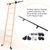 3.3FT Round Tube Rolling Library Sliding Ladder Hardware Kit Floor Roller with Brake