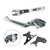 2022-2024 HONDA CRF1100L Africa Twin Adjustable Folding Extendable Racing Brake & Clutch Levers Silver T Generic