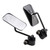 Black Retro Retangular Mirrors with clamp For Cafe Racer Bobber Chopper Tracker