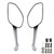 2014-2017 Ducati Monster 1200/S 821/Dark/Stripes 797  Mirror Set Left & Right Silver Generic