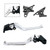 2017-2023 BMW R NINE T PURE RACER SCRAMBLER URBAN Racing Brake & Clutch Levers Silver Generic