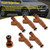 1998-2009 Volvo S60 S80 C70 XC90 2.4L 2.5L 5PCS Fuel Injector 0280155831 Generic