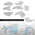 HONDA CRF70 Body Plastic Kit Fender Fairing White Generic