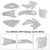 HONDA CRF70 Body Plastic Kit Fender Fairing White Generic