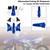 Yamaha YZF250/TTR250/YZ250 Body Plastic Kit Front Rear Fender Fairing Blue Generic