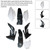 2007-2014 Honda CRF150R CRF150RB Body Plastic Kit Fender Fairing Black Generic