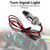 12V LED Turn Signal Indicator Light Chrome 8mm Universal Motorcycle For Yamaha