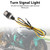 12V LED Turn Signal Indicator Light Black 8mm Universal Motorcycle For Honda