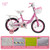 16" Kids Bicycle Girls Toddler Bike with Training Wheels Basket Pink