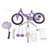 16" Kids Bicycle Girls Toddler Bike with Training Wheels Basket Kickstand Purple