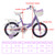 16" Kids Bicycle Girls Toddler Bike with Training Wheels Basket Kickstand Purple