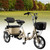 400W 48V 12A Electric Folding Tricycle 3 Wheel E-bike white with Rear Seat for Adult 