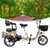 400W 48V 12A Electric Folding Tricycle 3 Wheel E-bike white with Rear Seat for Adult 